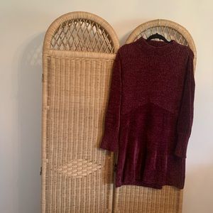 Wine color xhilaration sweater dress size medium